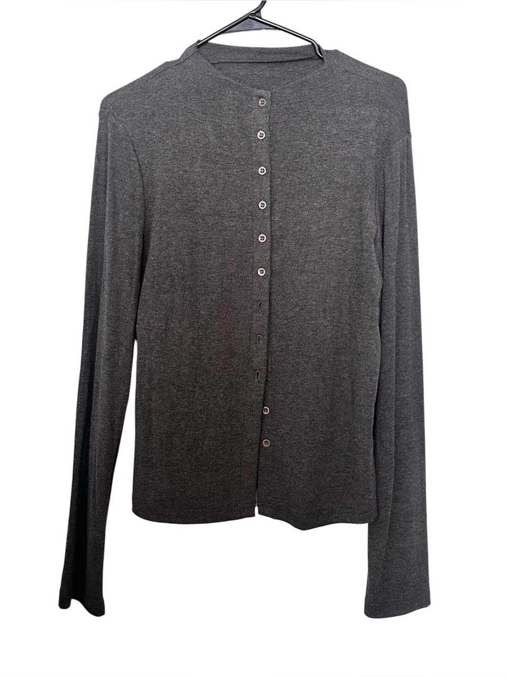 Commense Mock Neck Gray Cardigan Size L